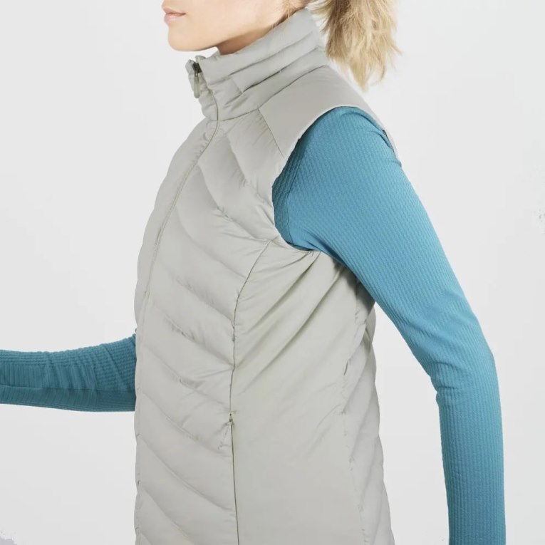 Salomon Essential Xwarm Down Women's Vest Light Grey | CA 81N6